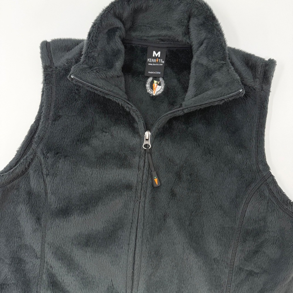 Kerrits Womens Medium Black High Pile Fleece Full Zip Equestrian Vest
